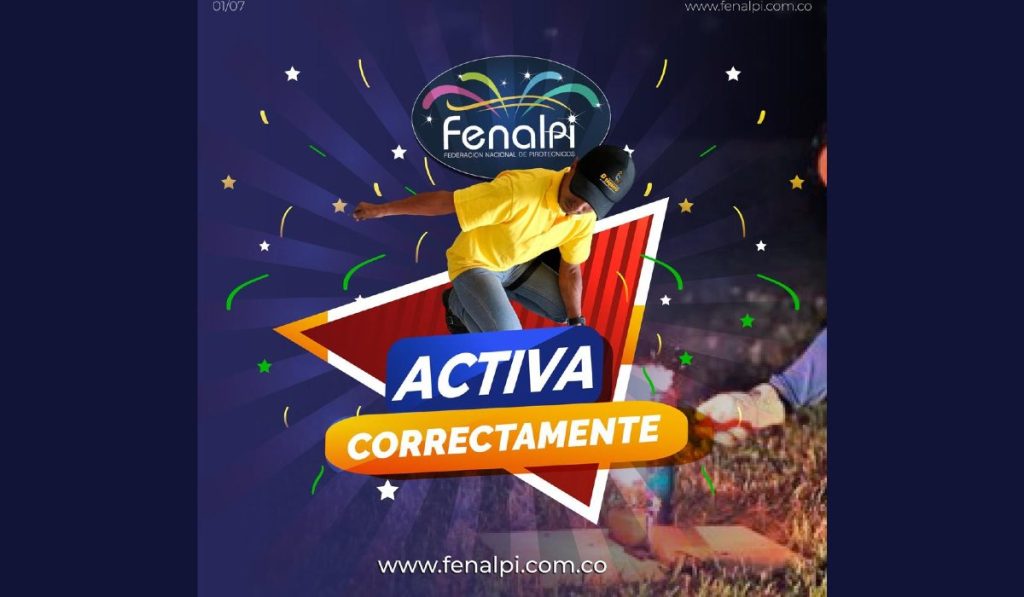 Imagen ilustrativa del uso adecuado de la pólvora en Colombia.