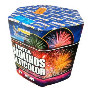 Torta 37 tiros remolinos multicolor