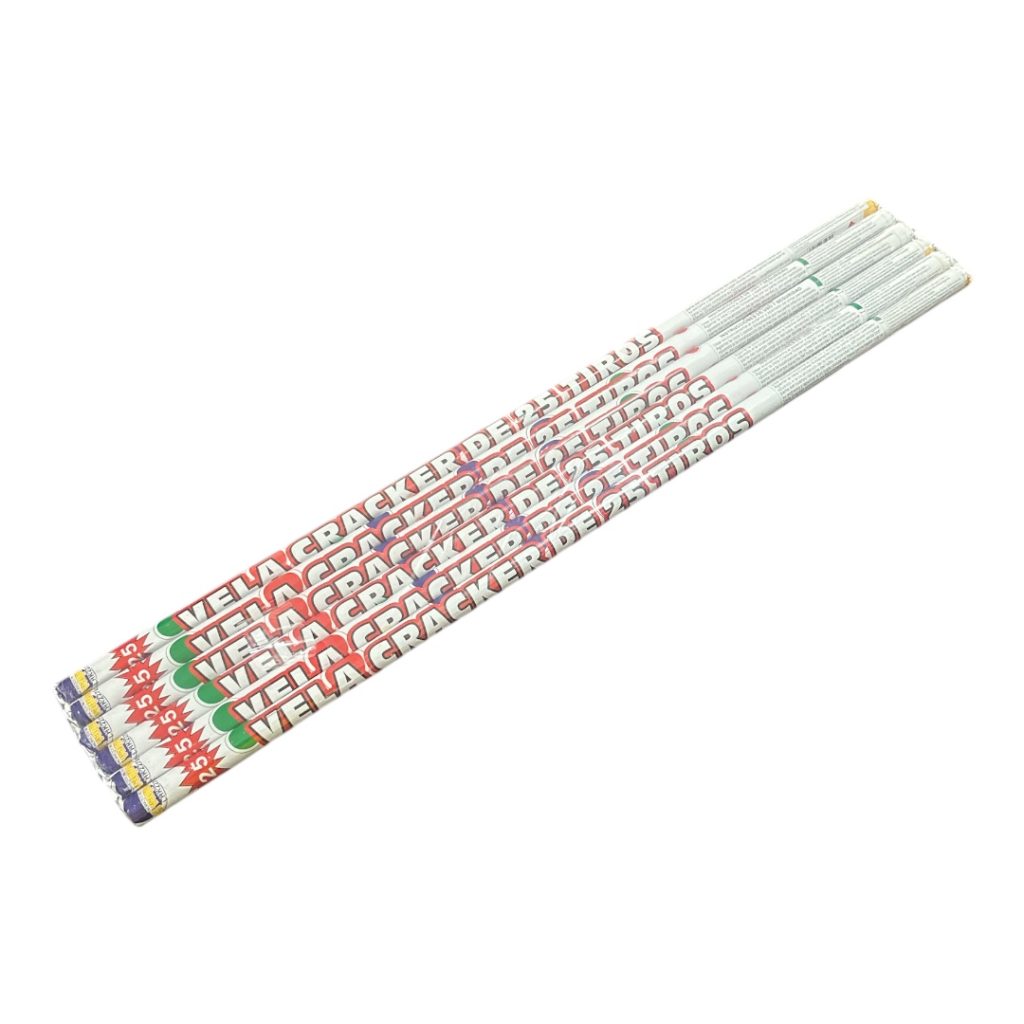 Acompañe sus canciones con esta vela cracker de 25 tiros.