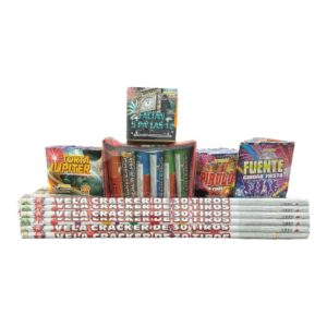 Ancheta con múltiples productos pirotécnicos